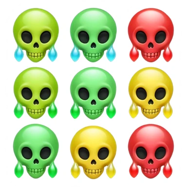 alien emoji ghost emoji skull emoji wet rose emoji laughing emoji sticker