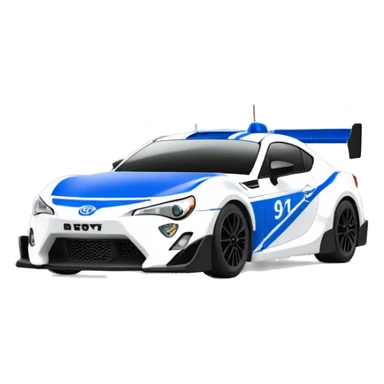 Radio Controlled Captain Rex themed 2013 Toyota 86 shaped like a Formula One race car with exposed wheels  sticker
