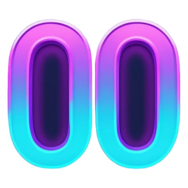 futuristic glowing neon “100” sign, purple and cyan glow, dark background sticker