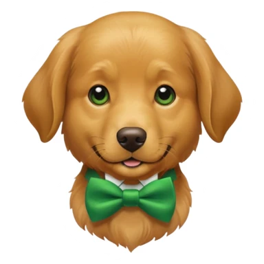 dog with green bow tie sticker