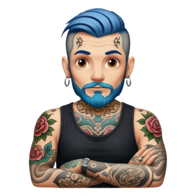 tattooed folk tattoo artist eccentric sticker