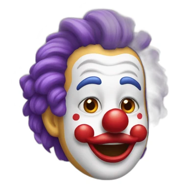 la perruque d'un clown sticker
