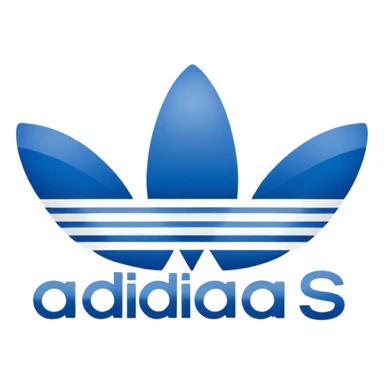 Adidas logo white three lines sticker