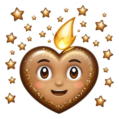 glitter cheap brown sticker