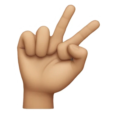 Half heart hand sign sticker