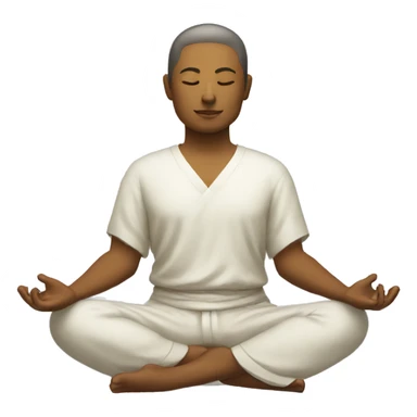 NO GENDER zen meditation position sticker