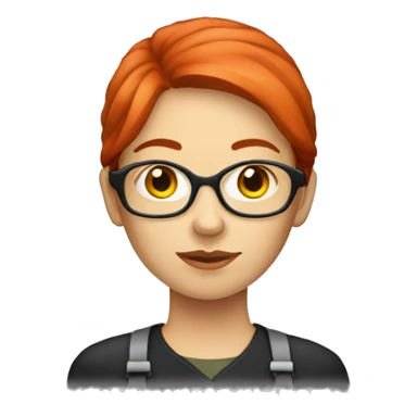 female programmer with red hair sticker