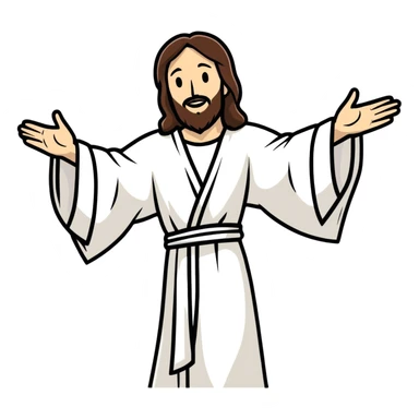 Jesus but without a face  sticker