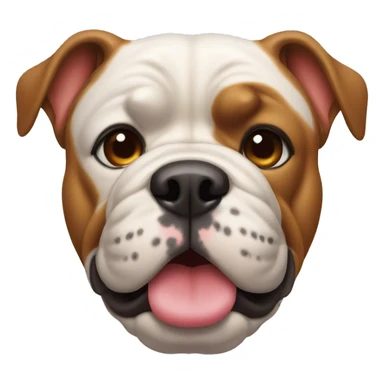 bull dog face sticker