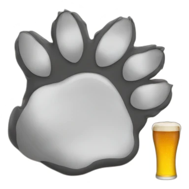 bear claw with a beer sticker