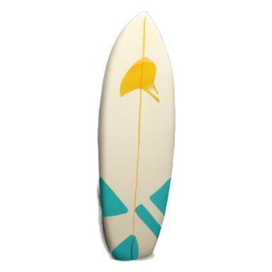 Surf boards leaning against a palm tree sticker