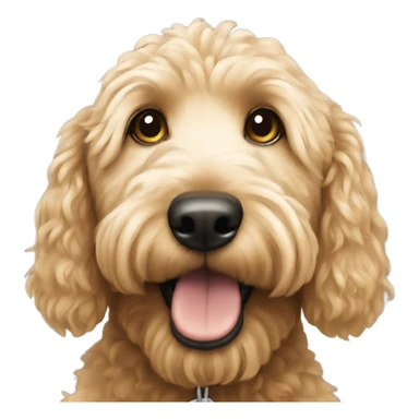 A golden doodle sticker
