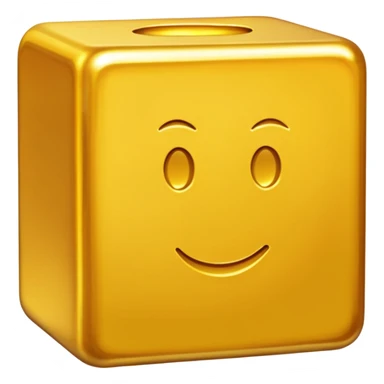 Pure gold block like in Minecraft sticker