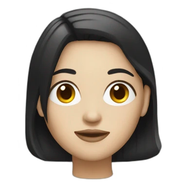 women with blac hair filling calculate sticker