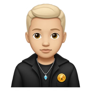 time traveler in black clothes sticker