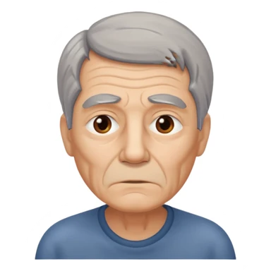 tired looking 65 year old man sticker