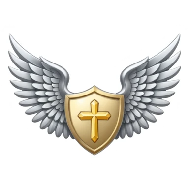 Holy Saint  Emblem with Silver wings sticker