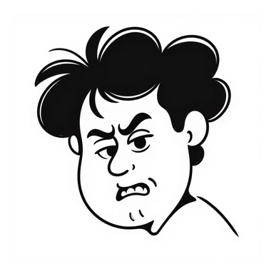 pissed and disgusted face sticker