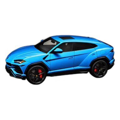 Blue lamborghini urus sticker