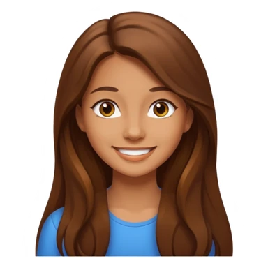 Chica joven pelo sé mi largo sticker