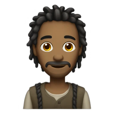 man with dread sticker