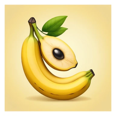 Un plátano con ojos y extremidades negras  sticker