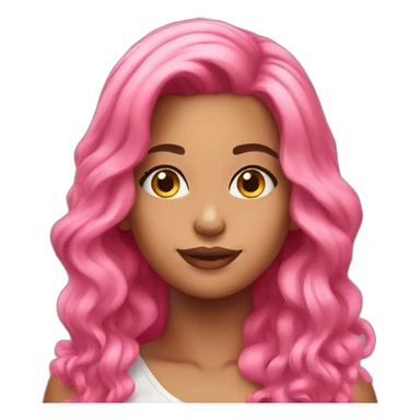 Karol G with pink hair sticker