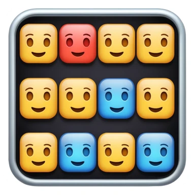 uzun bir emoji olsun böyle 8 tane emoji yan yana olsun kare kare yan yana olsu hepsi sticker