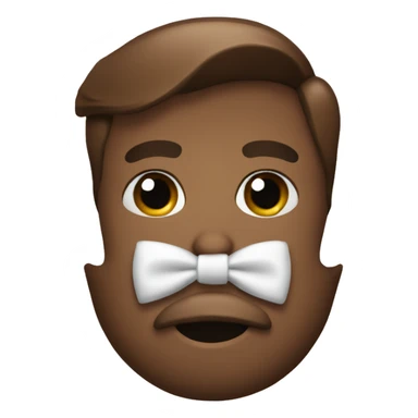 Brown bowtie sticker