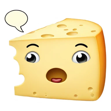 Cheese talking about others sticker