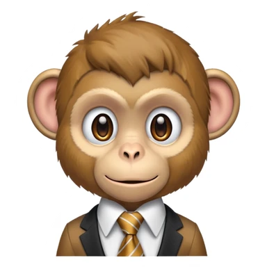 Un singe avec des boucles d’oreilles et une cravate sticker