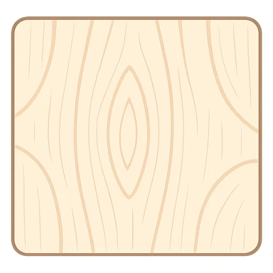Edit the image to show a light birch wood texture, minimal style, with no background (transparent). Keep the texture subtle and minimalistic. sticker
