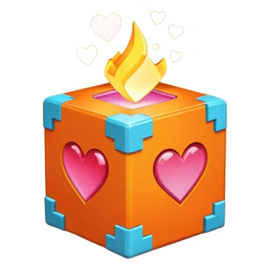 minecraft magmacube with hearts sticker