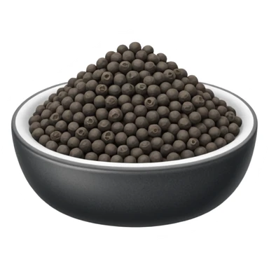 small dish of black pepper, granulated sticker