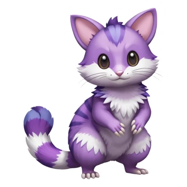 Shiny Furret-Purrloin-Trico-Hybrid (Full body) sticker