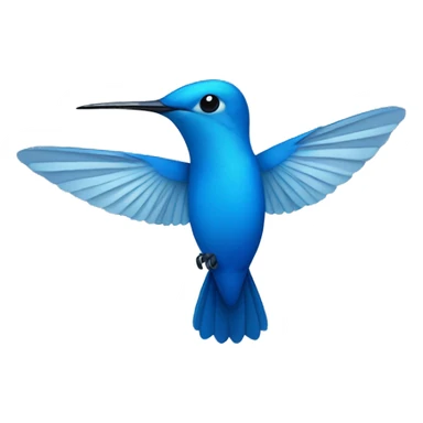 blue hummingbird sticker