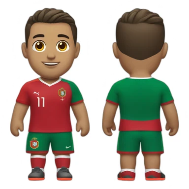 Ronaldo avec le maillot du Portugal sticker