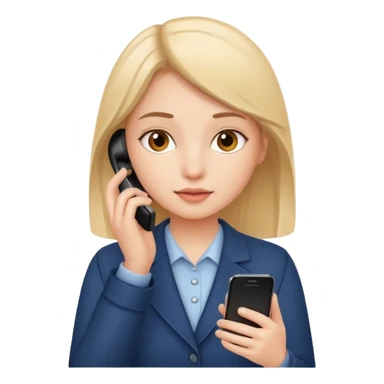 Admin girl working with phone sticker
