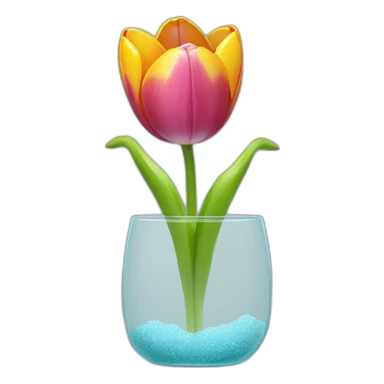 tulipas in glass sticker