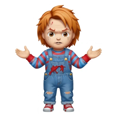 chucky shrug sticker