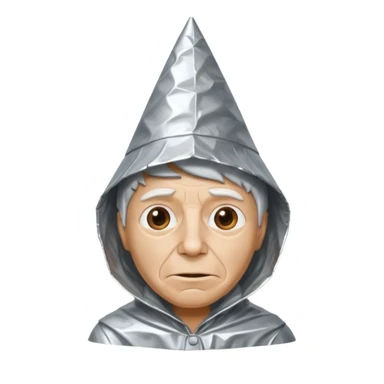 dunce tin foil hat  sticker