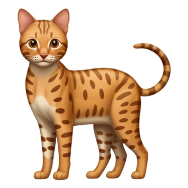 Realistic wild natural Ocicat, full body sticker