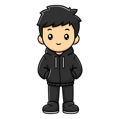 hacker in dark clothing sticker