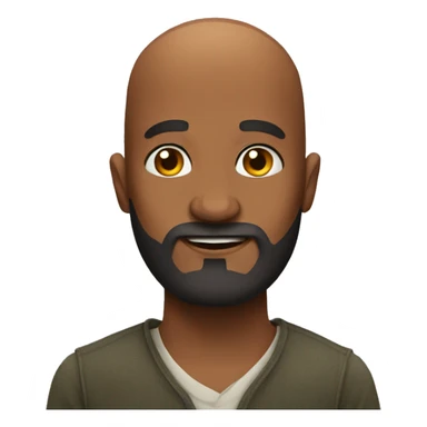 bald beard african sticker