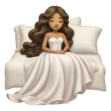 Brunette princess sleeping sticker