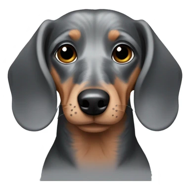  Grey short haired dachshund sticker
