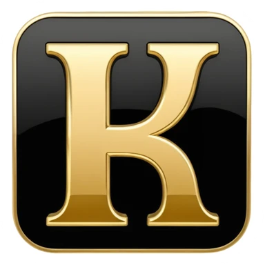 letter H in black and gold sticker