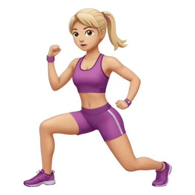 girl doing lunges sticker