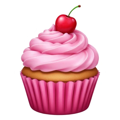 pink cupcake with a cherry on top sticker