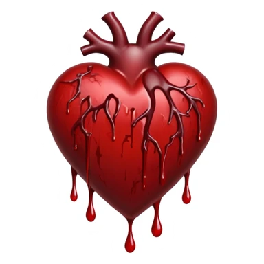 gothic heart with a bleeding effect sticker